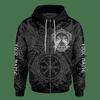 Fashion 3D Digital Tattoo Printed Long-sleeved Hoodie Style Zipper Top