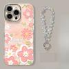Oil Painting Flower Bracelet Suitable for Apple 13pro Mobile Phone Case 16 Small Fresh 15 Bracket 14 High-end Sense 11 Xiaomi