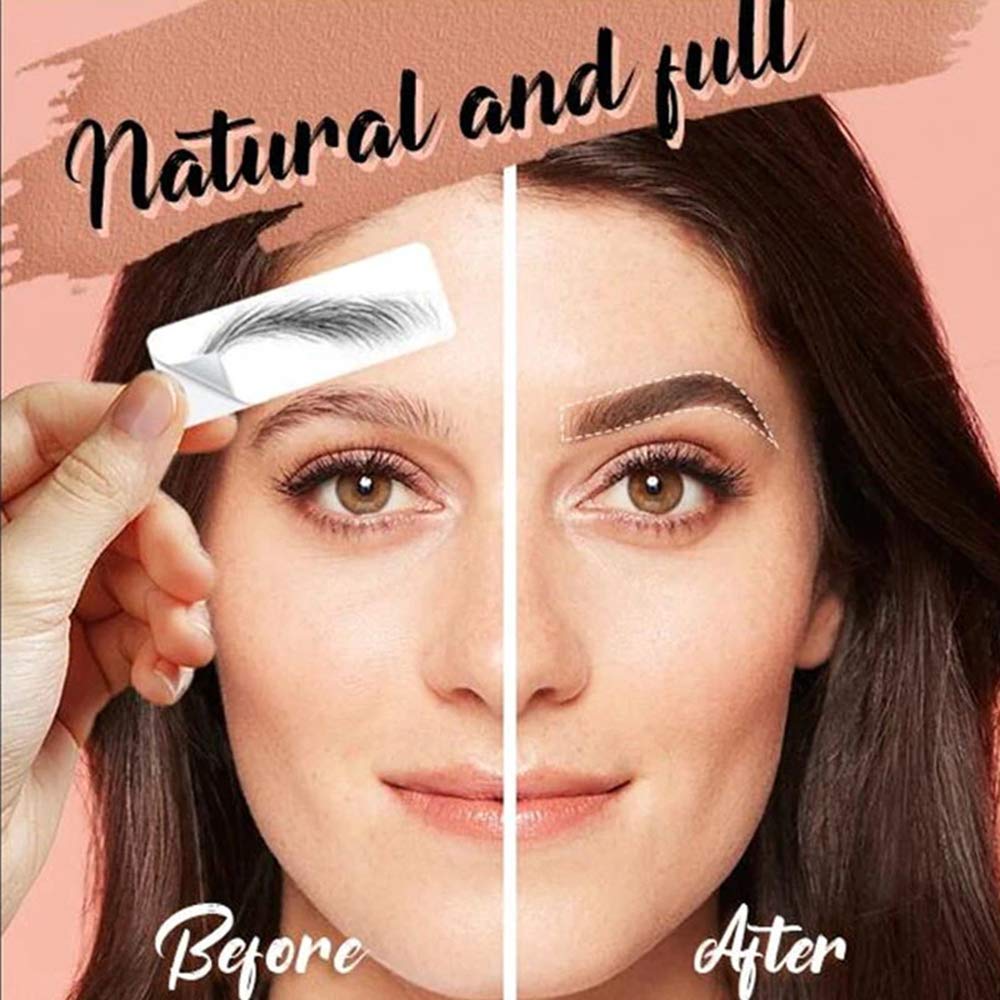 S.A.V.I 8 Pairs 6D Natural Look Eyebrow Styling Long Lasting Up to 7 Days Waterproof Temporary Tattoo Stickers - 1 Sheet (146)