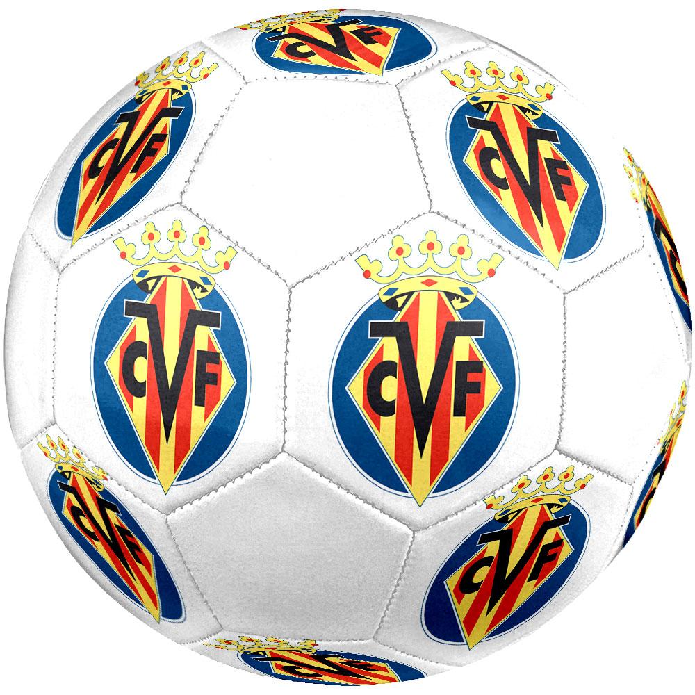 FC Villarreal Size 5 Soccer Ball, Machine-Stitched PVC, Durable & High Bounce, All Ages Fit, Fan Merchandise, Matches & Outdoor Use.