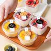 Disposable Dessert Pudding Cups with Spoons