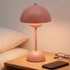 Lâmpada de mesa cogumelo recarregável por USB tri-color ajustável luminária de interior lâmpada de mesa botão de flor decoração de mesa de quarto