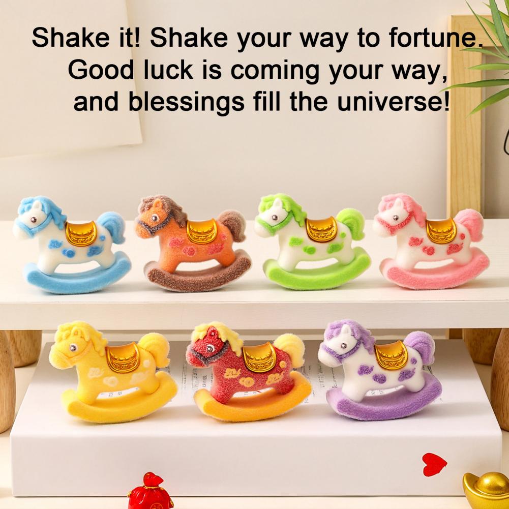 Mini Horse Decoration Horse Ornament 8pcs Mini Horse Figurines Set Chinese Style Lucky Statues Year of Cartoon Decorations New