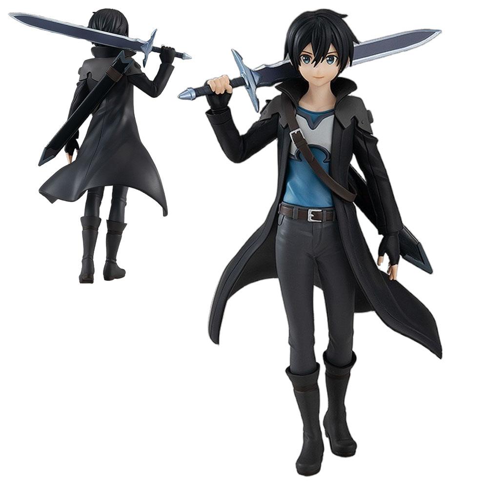 17CM Kirito Figure Sword Art Online Anime Cute Standing Posture Model Desktop Toy Doll Cool Gift Collection Ornaments PVC
