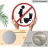 2D Flat, 1pc Round Aluminum Funny Bathroom Sign, "No Standing Pee" Humorous Metal Wall Art, Waterproof & Durable, Easy To Install, Perfect for