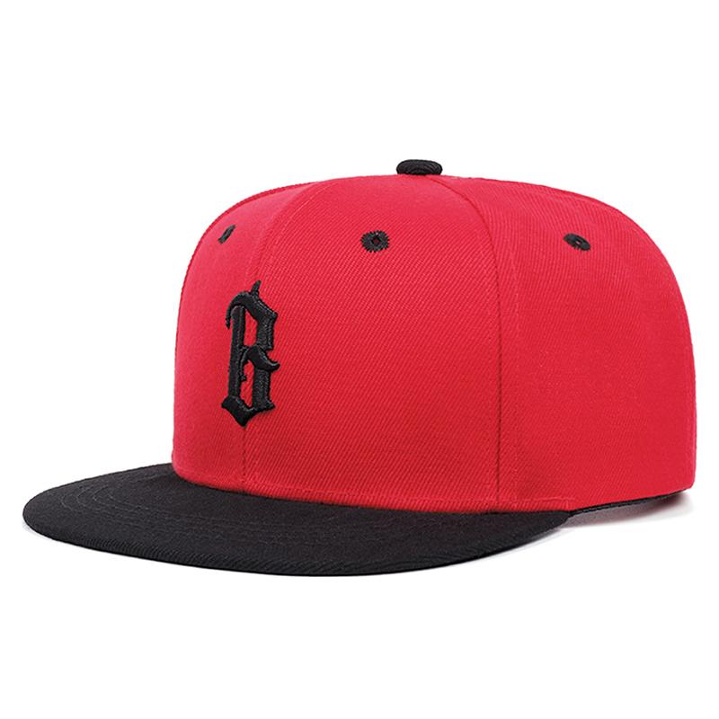 

New Fashionable Flat Edge Hat B Gothic Embroidered Hip Hop Skateboarding Hat Outdoor Leisure Sunshade Baseball Hat Unisex