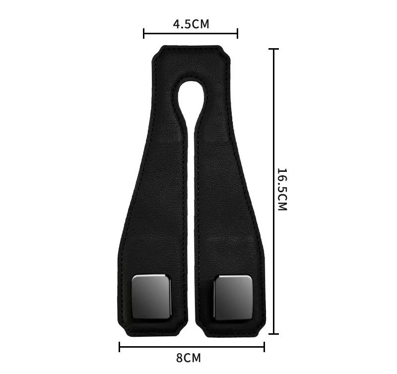 Hidden Car Back Seat Hook Headrest Suede Leather Soft Hanging Hook 20kg Load-Bearing Wear-Resistant Rear Row Hanger High Quality