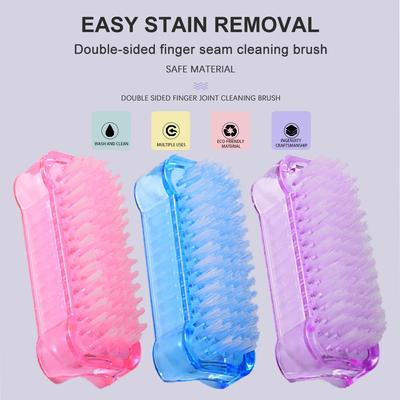 3/6pcs Double-Sided Nail Cleaning Brush for Nails Polish Gel Acrylic Powder Dust Cleaning Brush Manicure Pink Brushes Tools