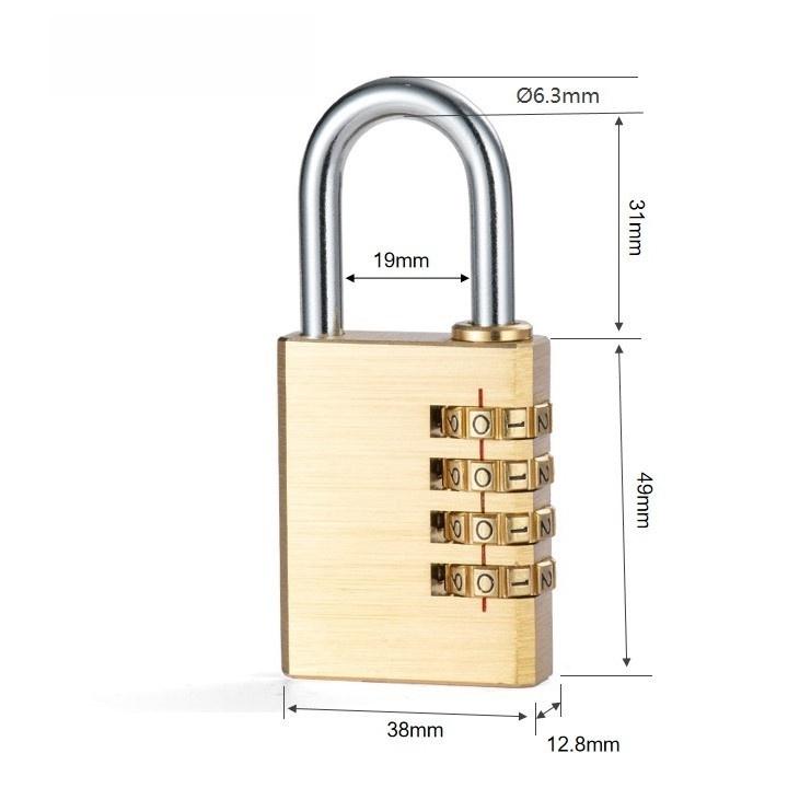 New Padlock Solid Brass Lock Digit Combination Password Secret Code for Gym Locker Sports Fence Toolbox Gate Case Hasp Storage
