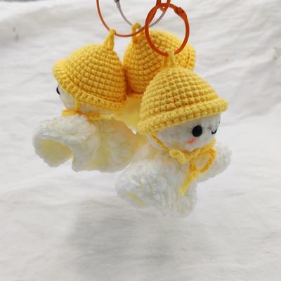 Handmade Sunny Doll Plush Keychain - Yellow Hat Pendant