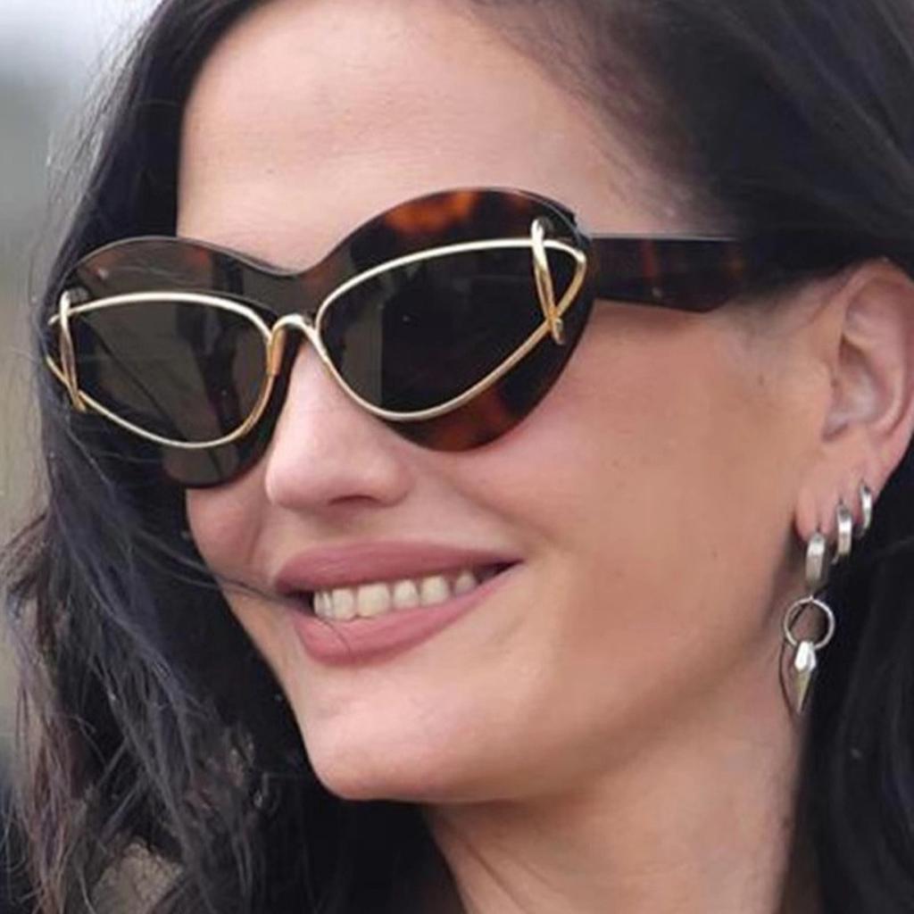 New Fashion Cat Eye Sunglasses Women Vintage Shades Brand Designer Luxury Sun Glasses Punk Uv400 Oversized Eyewear