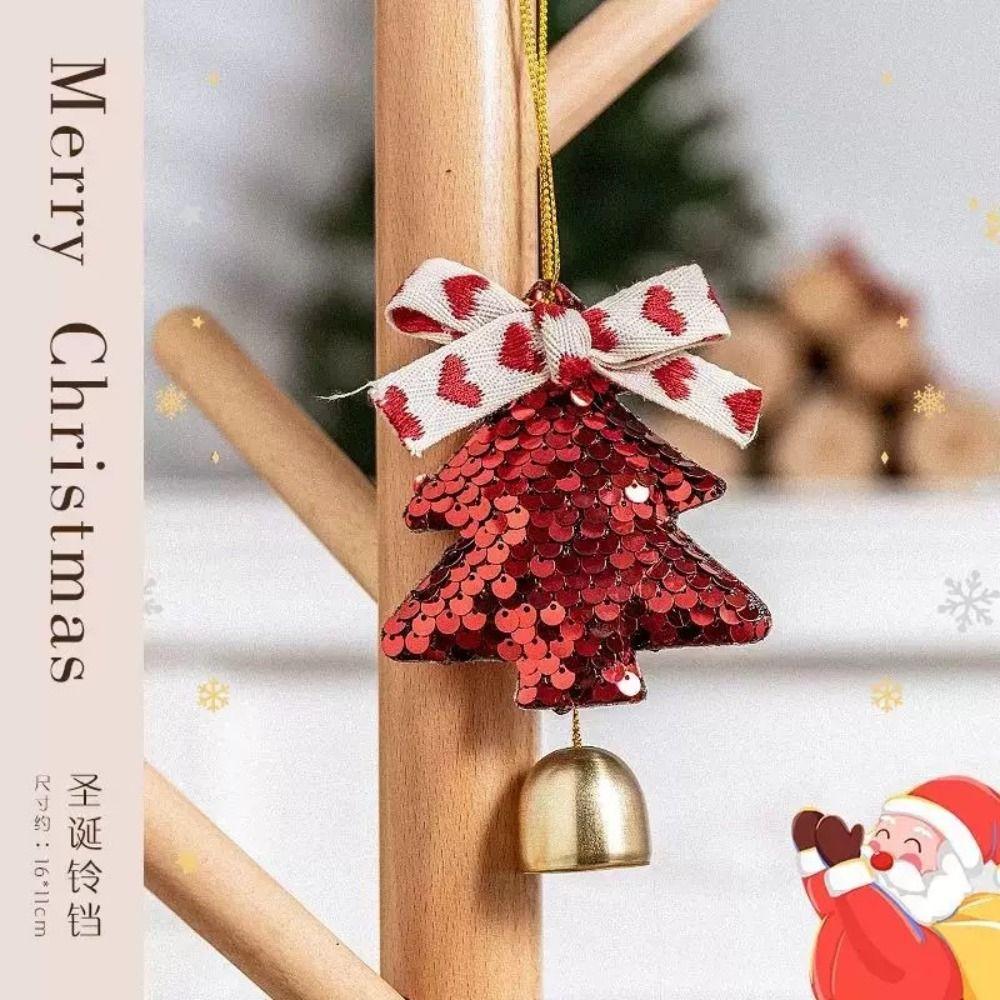 Stylish Hanging Design Christmas Tree Pendants Exquisite Funny Bell Pendant Festive Colors Cute Xmas Decor Holiday