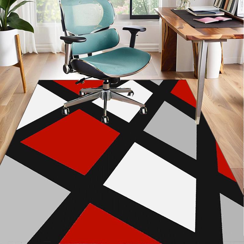 Checkerboard Distortion Pattern Office Rug Chair Mat, Entryway Carpet, Suitable for Front Door, Bedroom, Living Room, Desk, Holiday Gift