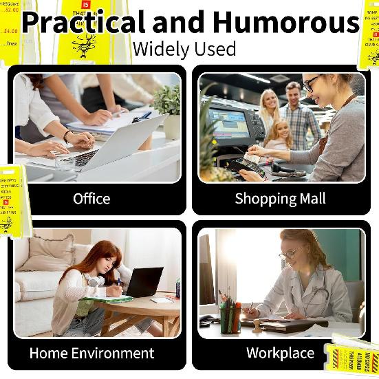 10Pcs Funny Sticky Note Holder Funny Desk Signs Office Decor for Coworkers Desk Signs Mini Office Supplies Cute Employee Team Gifts Decorations