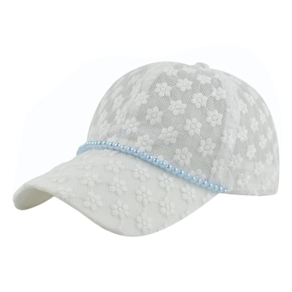 

Breathable Lace Mesh Hat UV Protection Outdoor Knitting Hat Unisex Sun Protection Hats белый