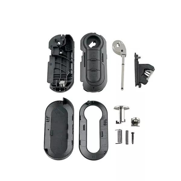 Key Shell 3 Button Compatible with Fiat 500 Panda Ducato Bravo Stilo Brava, Peugeot Boxer & Citroen Nemo