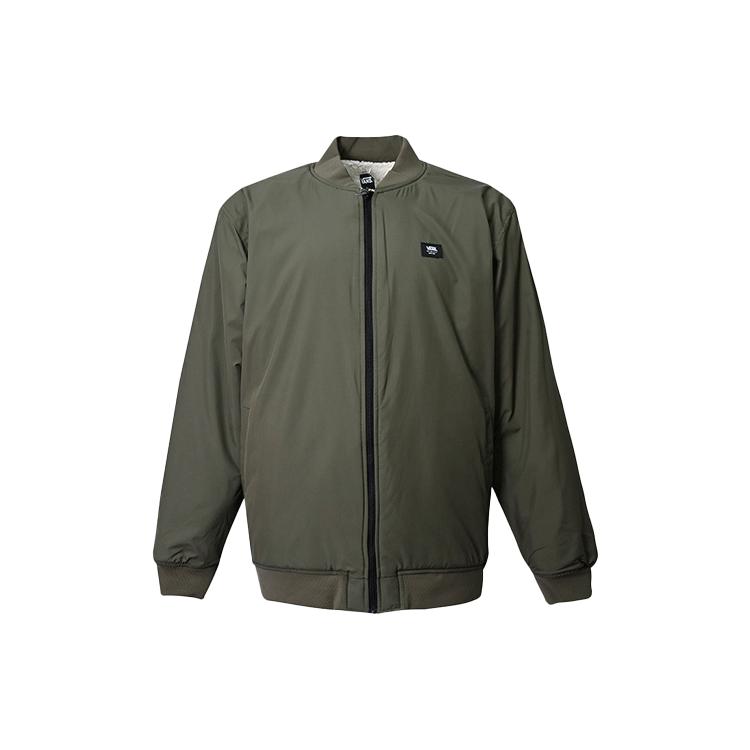 Vans Velvet Jackets Men's Green Baseball Collar Moderate VN0A5KLN0CT