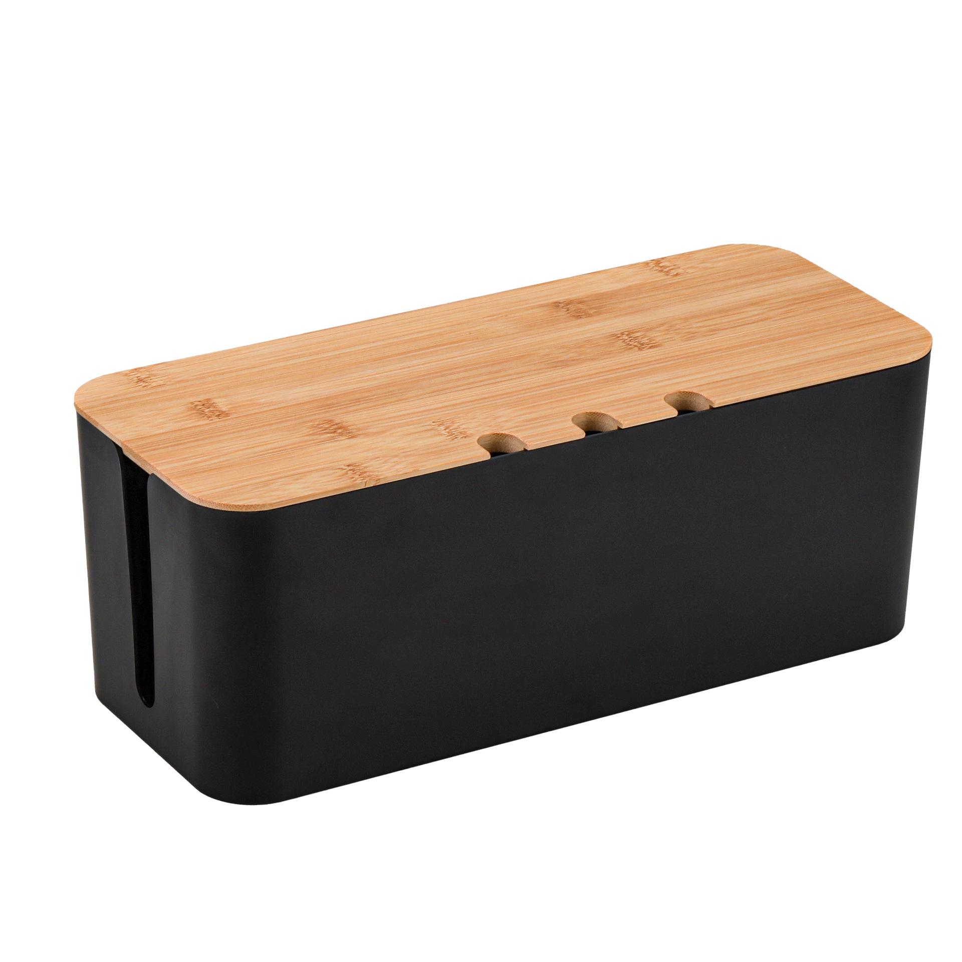 

Wire Storage Box Socket Plug Board Wire Management Box Desktop Wire Storage Box чёрный