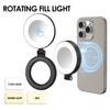 Universal Mobile Phones Tablet Foldable Mini Magnetic Fill Light For Makeup Vlog Selfie Lights Magnet Video Flashes Lamp