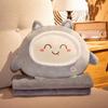 Cute Cartoon Air Conditioning Blanket Portable Sofa Back Cushion New Office Nap Cushion Blanket