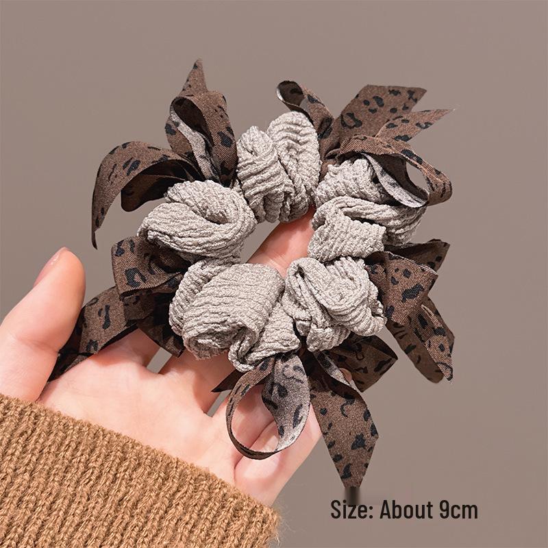 Korean Style Woven Bow Hair Tie for Volume and Ponytails