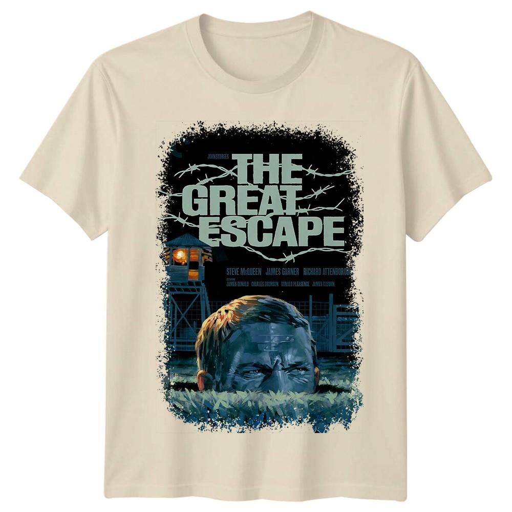 The Great Escape 1963 Movie Poster Inspired Tshirt Retro Classic Tee Unisex