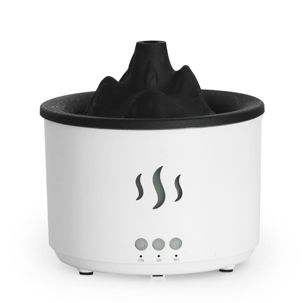 Desktop Volcano Aromatherapy Humidifier: 400ml Decorative Water Oxygen Machine with Crack Pattern Design