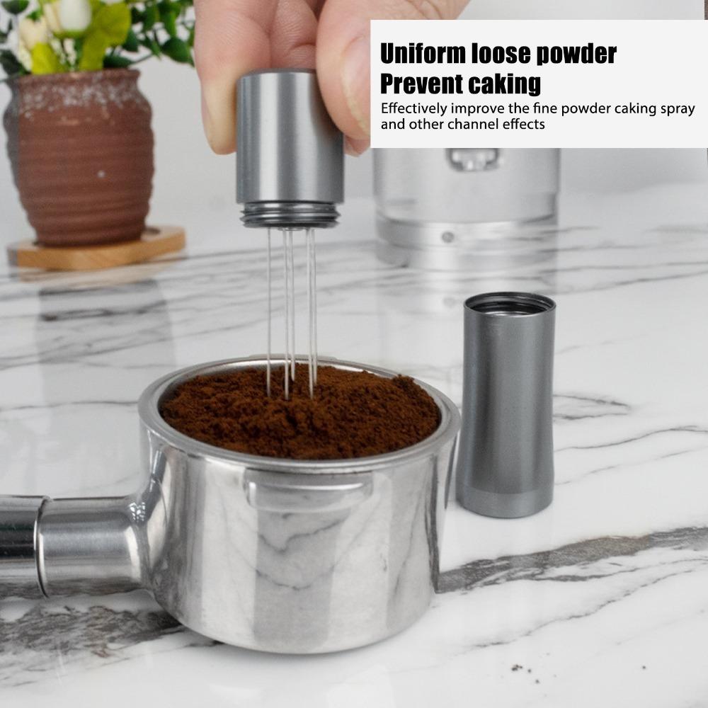 304 Stainless Steel Coffee Distribution Tool Dark Gray Espresso Distribution Tool For Home серый