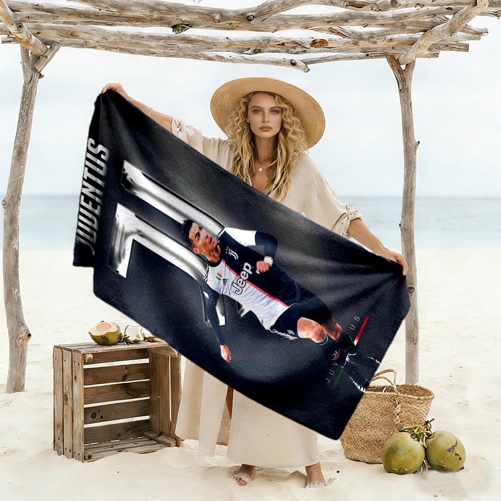 Cristiano Ronaldo Juventus Beach Towel High Absorbency & Quick-Dry Comfortable Lightweight Perfect for Traveling Yoga Camping and Swimming