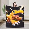 Digimon Plush Blanket Girls Boys Flannel Throw Blanket For Couch Chair Super Soft Quality Bedspread Gift