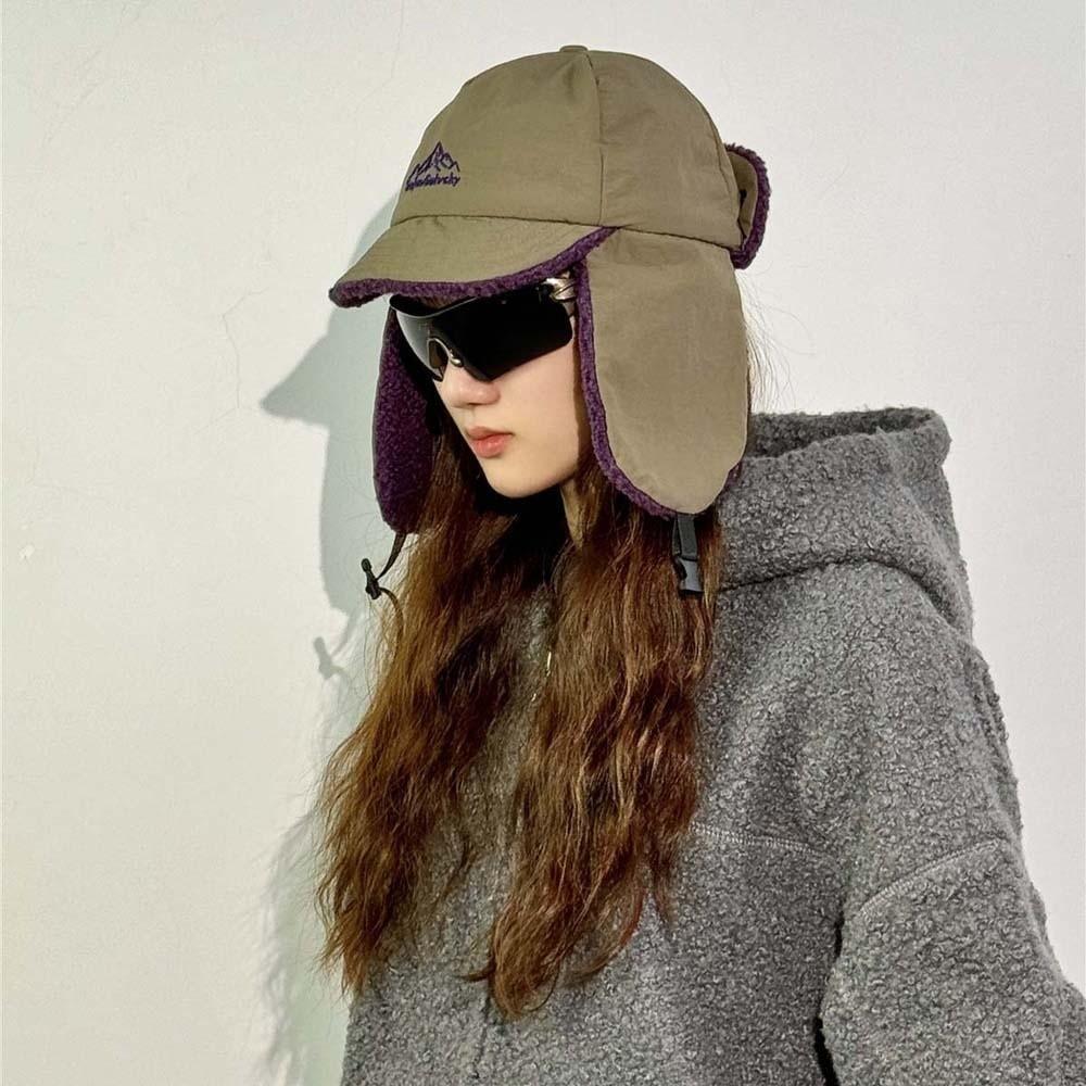 Japanese Style Ear Protection Cap Lightweight Windproof Pilot Cap Versatile Earflaps Visor Hat Men