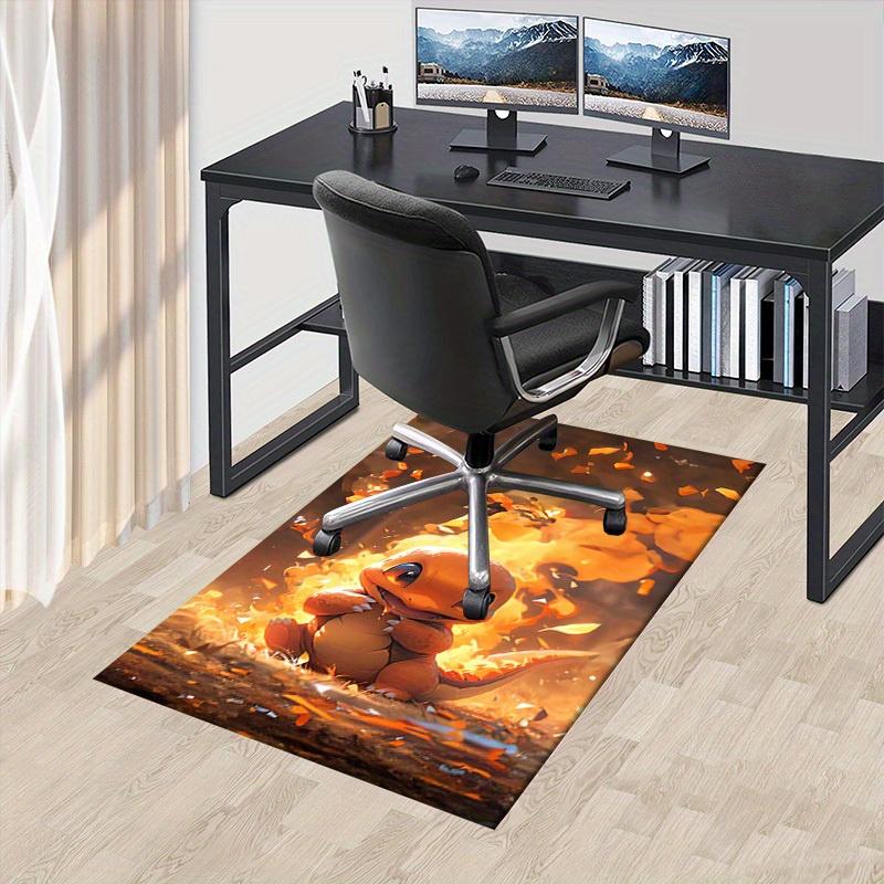 Office Carpet: Charmander Themed Sofa Rug for Under Chairs, Protection Mat Cute Pokémon Deco