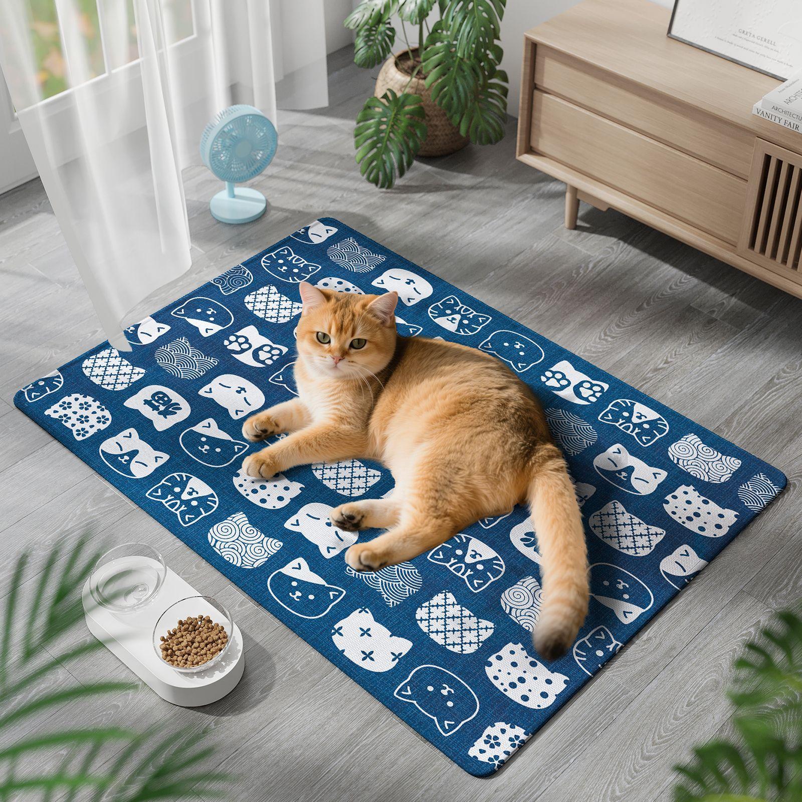 

Cooling Pet Mat for Cats & Dogs, Sleeping Pad with Breathable Fabric, Anti-Mold & Durable, Heat Dissipation Cooling Pad for Pets 45x60cm синій