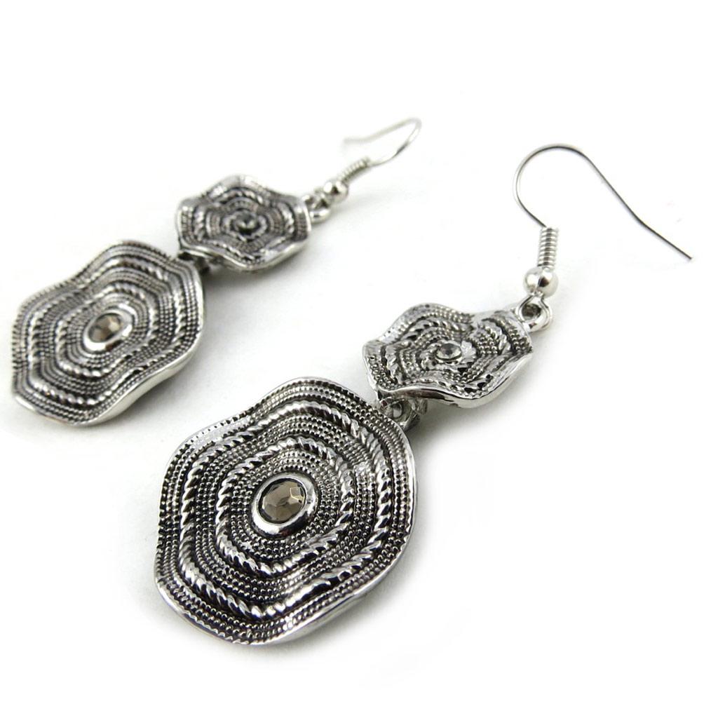 Les Trésors De Lily [N1582] - Gray 'Cléopatra' Earrings