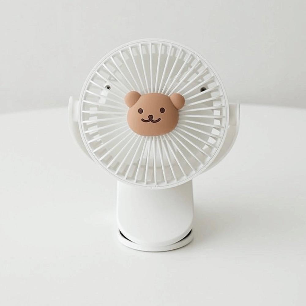 Bear Cart Stroller Fan 3 Speeds Clip On Electric Fan Portable Outdoor Fan for 3.7V1200mAh Baby