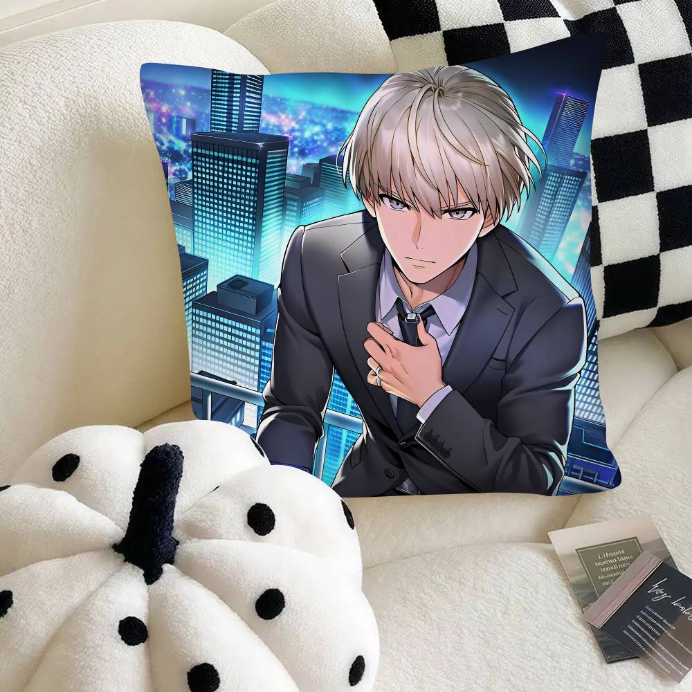 Anime Kaji Ren Windbreaker Kissenbezug Mode Quadratischer Kissenbezug Schlafzimmer Sofa Zimmer Innendekoration Freizeit