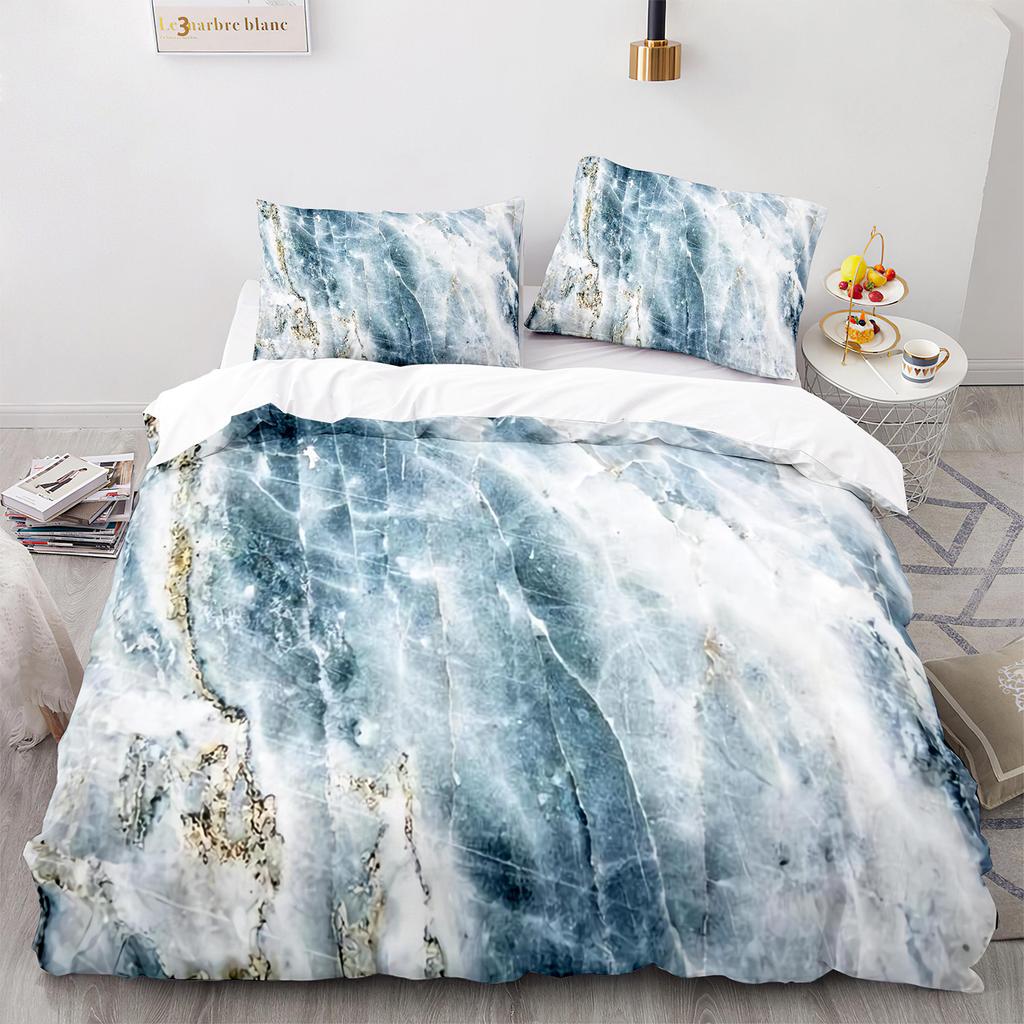 Bed Three-Piece Set 3D Three-Piece Set Size Marble Quilt Cover Printing