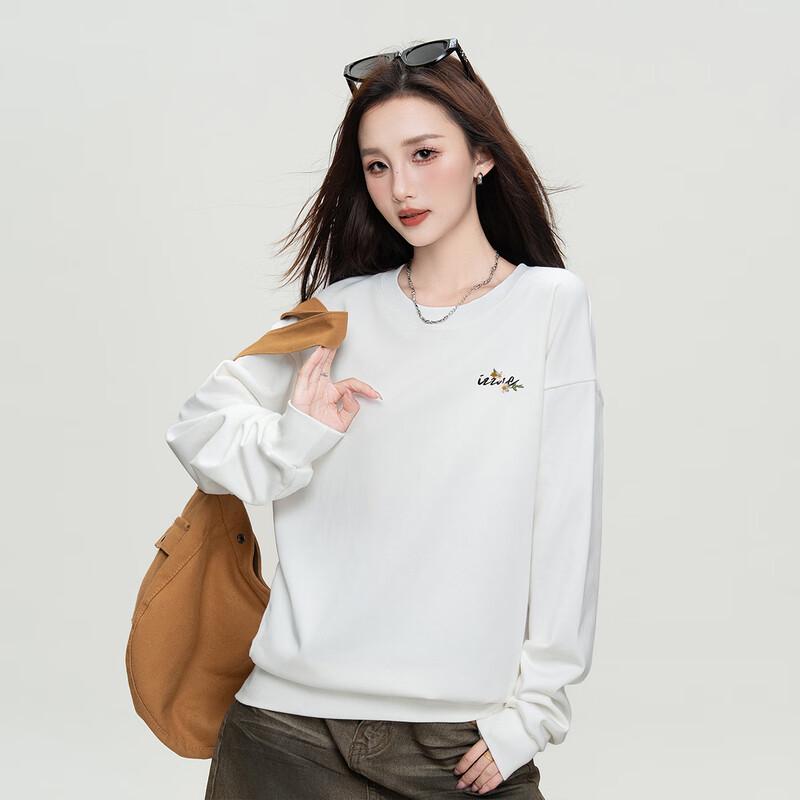 Izzue Women's Loose Fit Crew Neck Sweatshirt