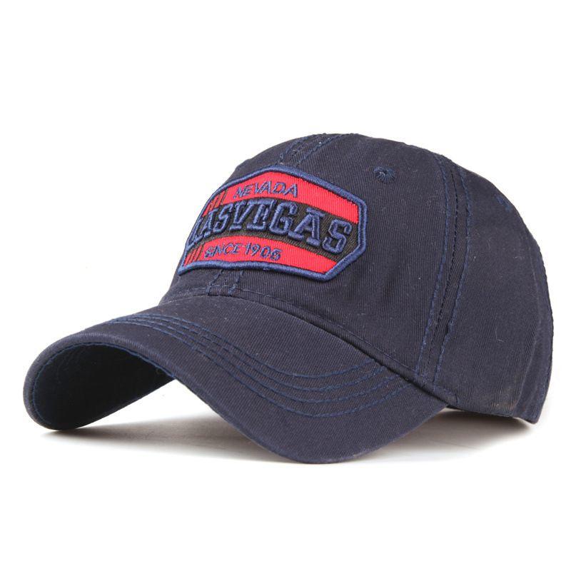 

Embroider LasVegas Letter Cotton Baseball Cap Men s Twill Hat Las Vegas American Baseball Cap K-style Navy blue