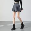 TERRE BLEUE High-Waist A-Line Pleated Short Skirt