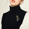 Brooch Hollow Tulip Design Anti-Wear Lapel Pin Sweaters Collars Hats Bags Coats Scarves Badge Versatile Accessory