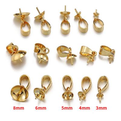 20 Piezas Colgantes de Perla de Acero Inoxidable Pasadores de Ojo Colgantes Superiores con Agujero Tapas Finales Colgantes Amuletos Conectores para Fabricación de Joyería DIY