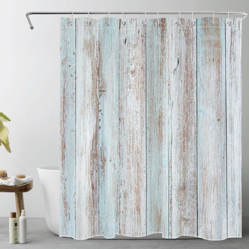 Tenda da Doccia Impermeabile a Strisce Verticali Colorate con 12 Ganci Tenda Decorativa per Bagno per la Privacy
