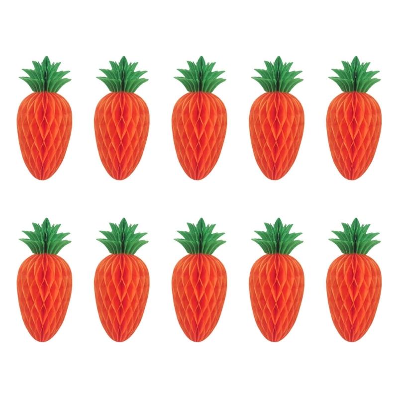 

Pack Of 10 Artificial Paper Carrot Hanging Ornament For Home Party Decoration Spring Fall Festival Supplies S