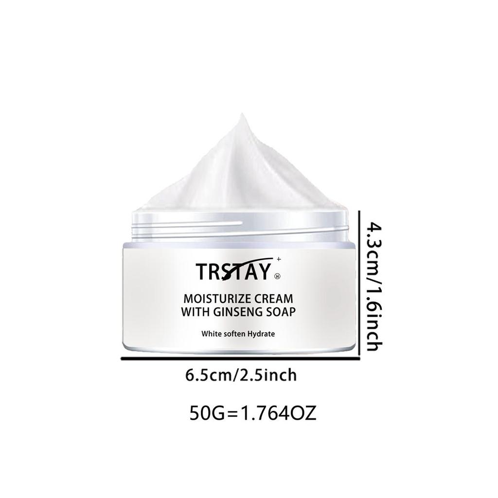 Gentle moisturizing cream, brightens skin tone, moisturizes and hydrates, lightens dullness, and firms skin