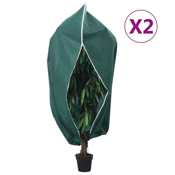 VidaXL Plant Protection Covers with Zipper 2 Pcs 3203543