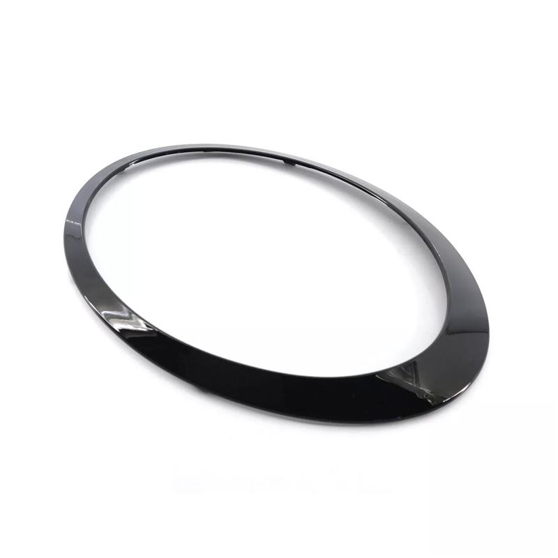 Artudatech 2PCS Gloss Black Headlight Bezel Trim Ring For Mini Cooper F55 F56 F57 14-21