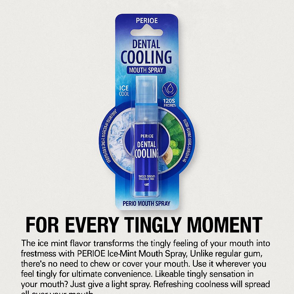 Power Mint, Instant Confidence: Perioe Dental Cooling Mouth Spray (6.2ml)