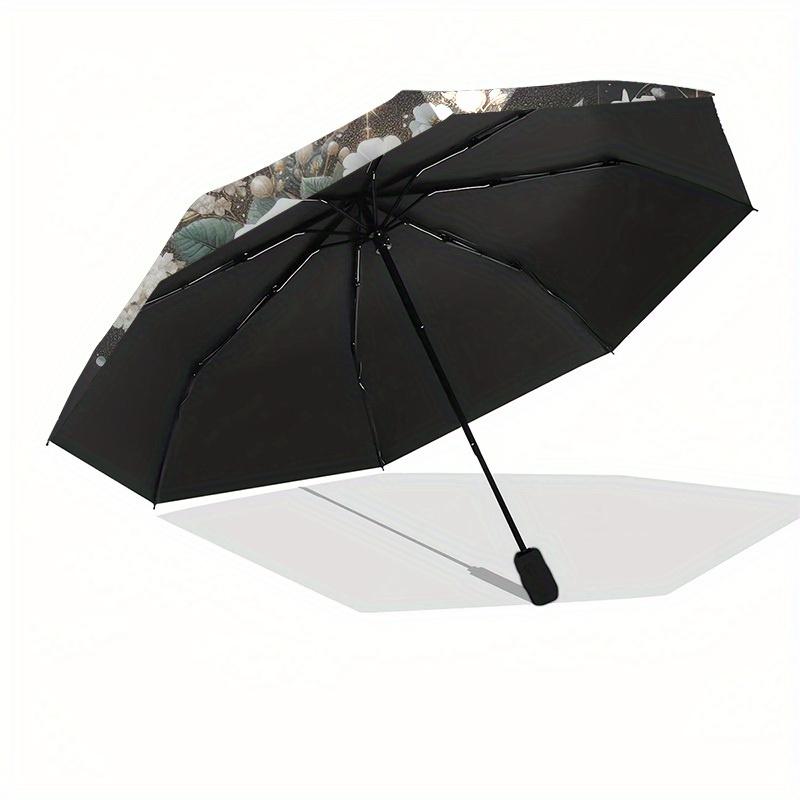 1pc Elegant White Floral Bouquet Umbrella with Plastic Handle,Suitable for All Seasons Home Travel Outdoor UmbrellaB1809