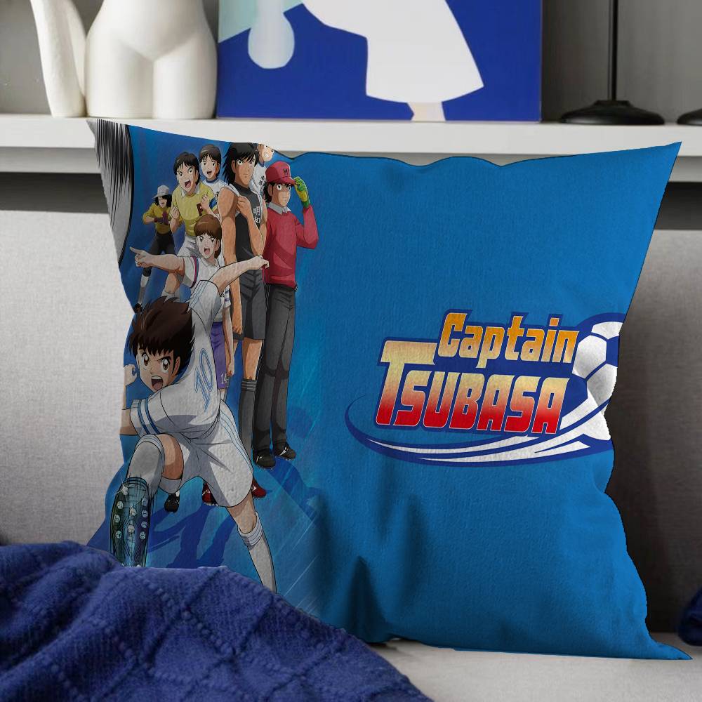 Anime Captain T-Tsubasa Soccer Pillow Gift Home Office Decoration Bedroom Sofa Car Cushion Cover Case 45x45